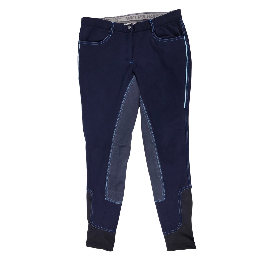 Harry's Horse Riding Breeches Women's 44 Navy Blue Full Seat Equestrian Pants